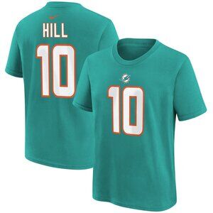 Tyreek Hill Miami Dolphins Nike Youth Player Name & No. T-Shirt - Aqua, Medium